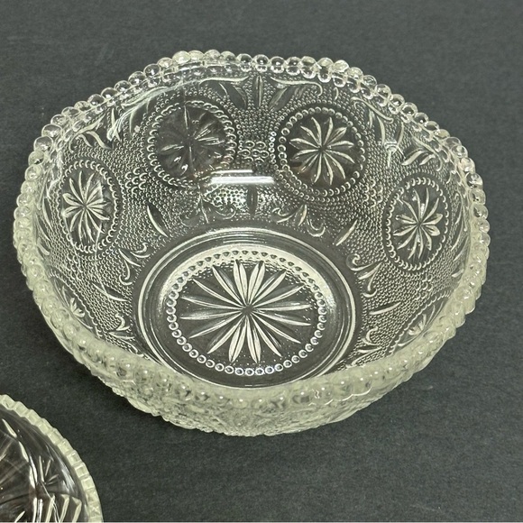 Glass Candy Dishes Bowls Set Of 3 - Picture 5 of 13